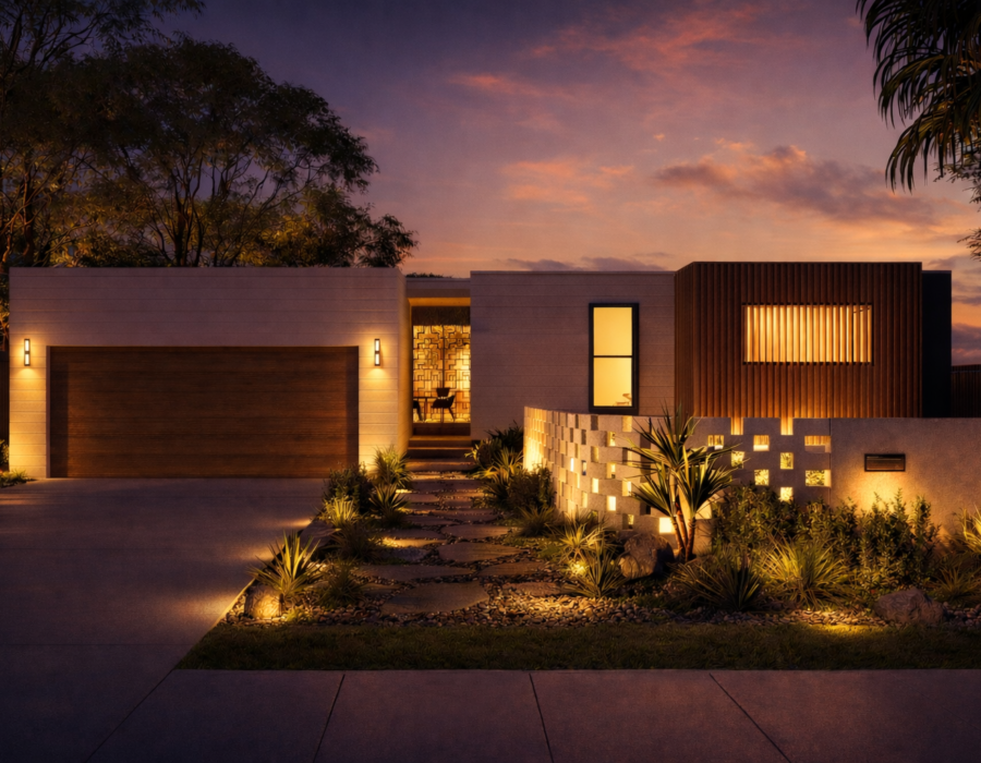 front view - night - elevation type 2 - 28.01.2026